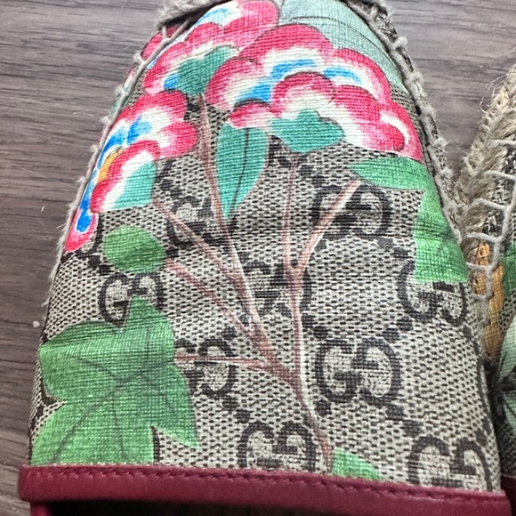 Gucci GG Supreme Leather Trim Embellishment Espadrilles Size 9 - Picture 8 of 8